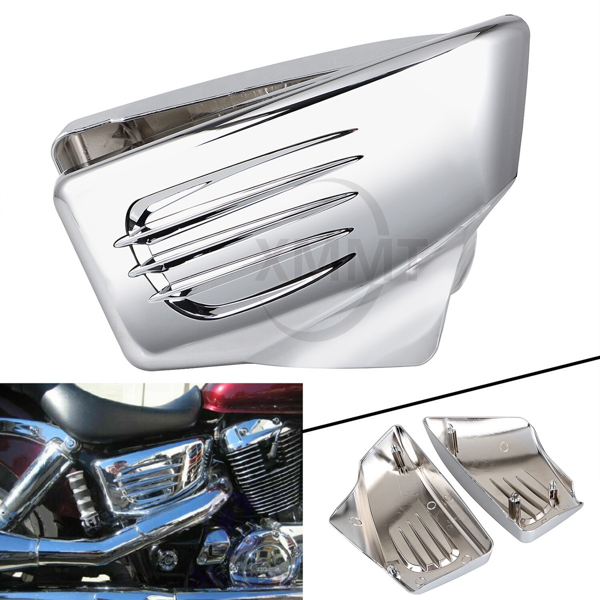 Motorcycle Battery Side Cover Panel Fit For Honda Shadow ACE 1100