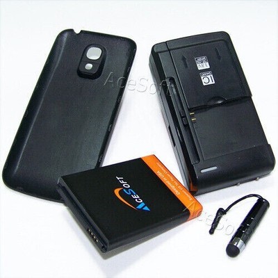 6300mAh Extended Battery Hard Cover Charger Pen for Samsung Galaxy S4 mini I435