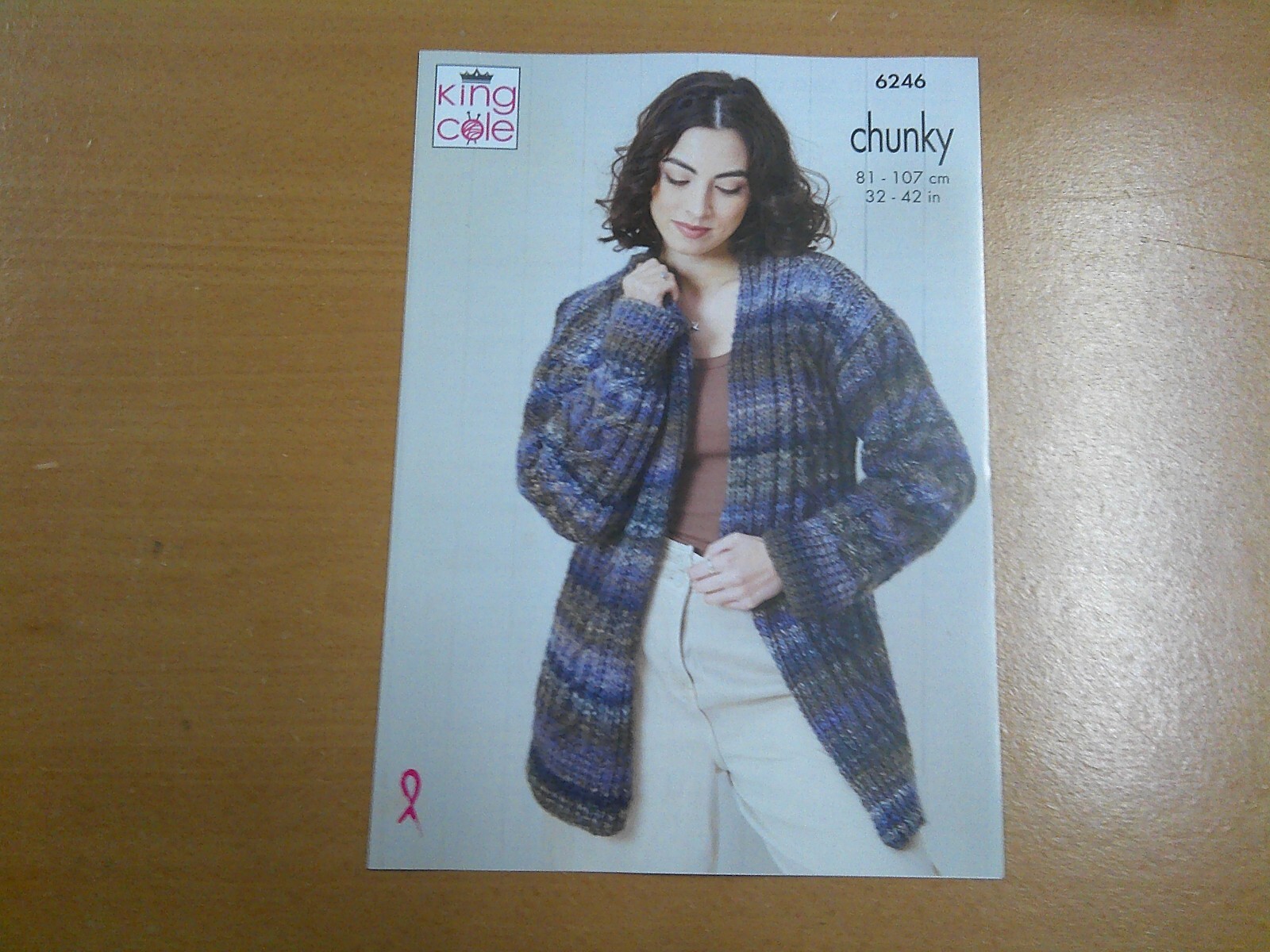 King Cole Chunky Pattern 6246 Sweater and Cardigan  32 - 42 in
