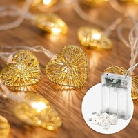 Cozyhome Herz Lichterkette Mit Batterie & Timer – 5M 20 Led Warmweiss I Indoor
