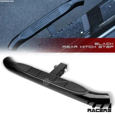 3" Tube Black Rear Trailer Hitch Step Bar Bumper Guard w/2" Tow Receiver G17