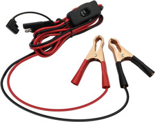 8.2ft/2.5m Sae To Alligator Clips Wire Harness With 12v Switch 16awg 2pin Sae To