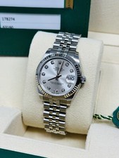 Rolex Datejust 31MM Jubilee Bracelet Factory Silver Diamond Dial Box & Papers 4