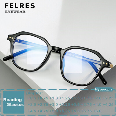 TR90 Anti Blue Light Retro Reading Glasses Unisex Oval Presbyopic Glasses Hot 