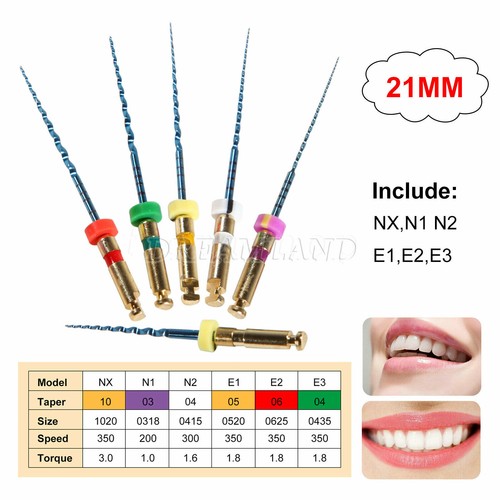 6pcs SANDENT Dental Endodontic NITI Rotary Files 21mm Root Canal File A+ - Picture 11 of 13