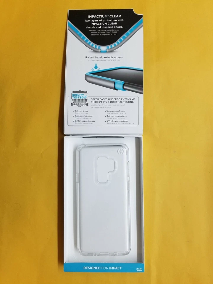 Funda Carcasa Transparente Speck Presidio Protección Anticaídas para Samsung Galaxy S9+ Nueva En Caja Foto 2 de 3