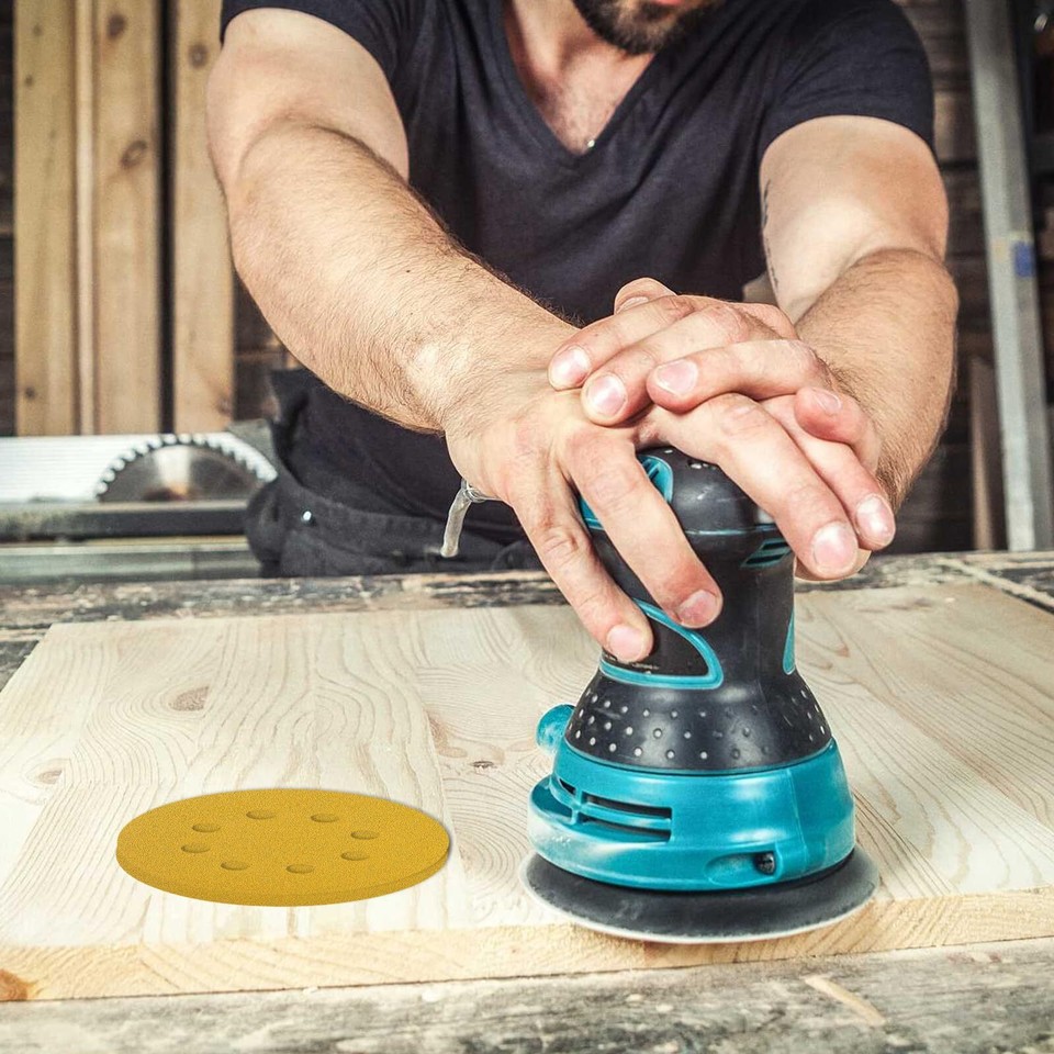 100 Pcs 5inch 8hole 80 Grit Dustless Hookandloop Sanding Disc Sander