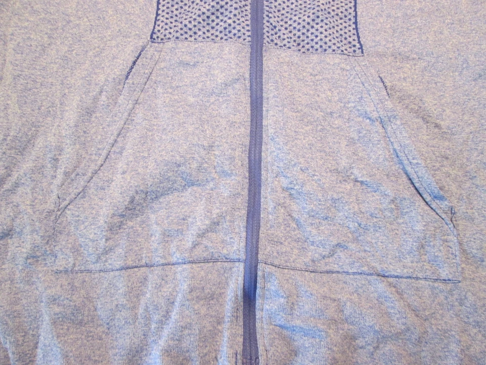 Sudadera con Capucha Zella Mujer Talla L Azul Cremallera Completa Bolsillos Manga Larga Elastizada Activa Foto 3 de 4