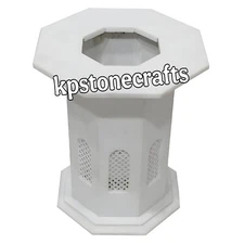 24"x15" White Marble Handmade Stand | Filigree Table Base | Custom Available