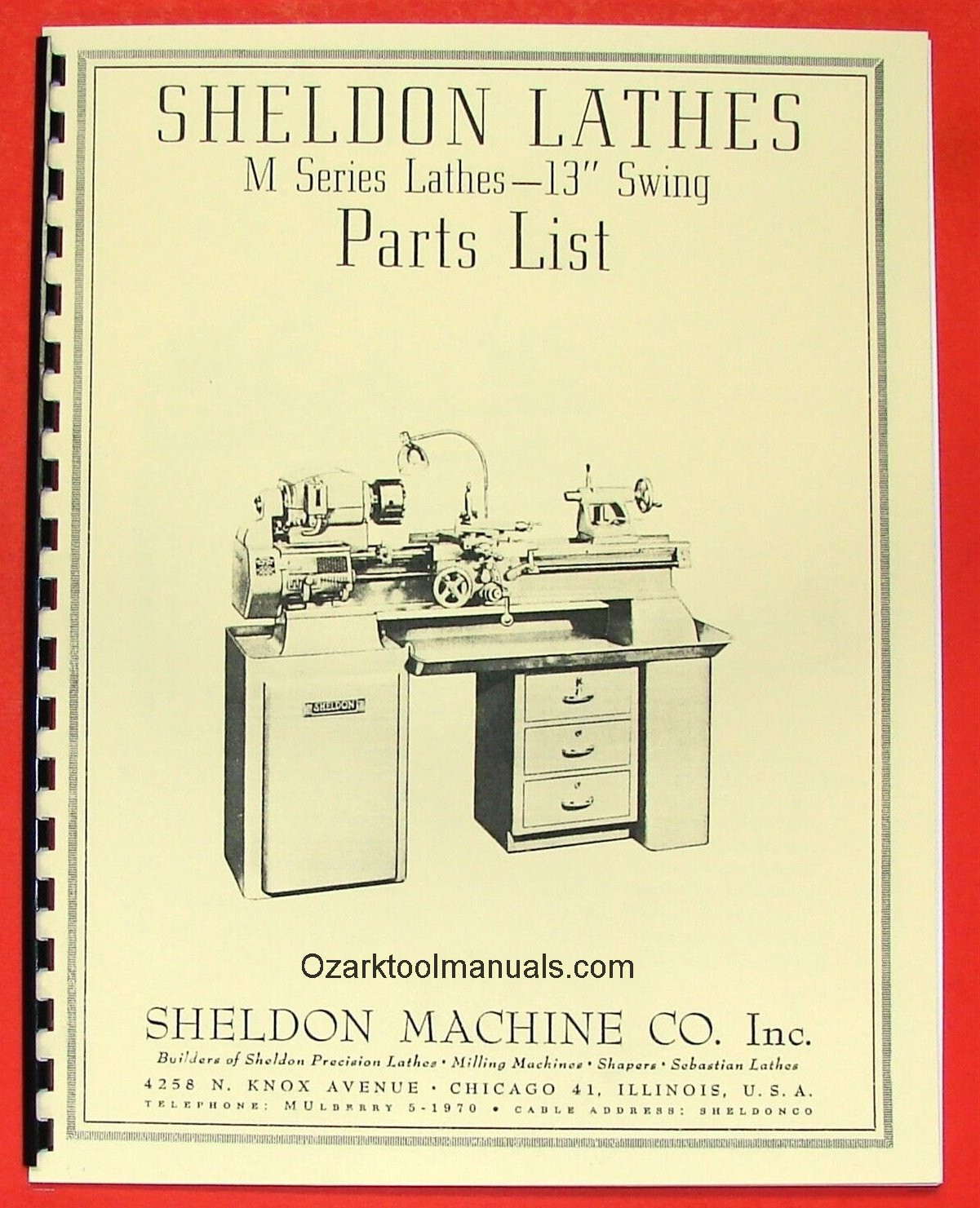 SHELDON 13" M Series Metal Lathe Parts Manual 0652 eBay