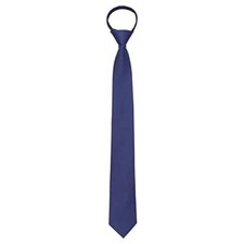 Pre-tied Adjustable Zipper Skinny necktie,2.35inch Clip on Slim Blue 1 Pack