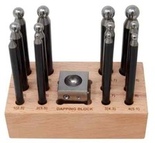 Set of 13PCs Doming Dapping Block Jewellery Making Metal Forming Tool