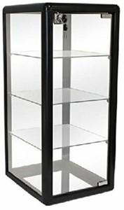 Elegant Black Vertical Display Counter top Showcase 