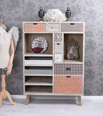 Kommode Loft Zimmer Schrank Anrichte Sideboard Wohnzimmer Regal Regalschrank