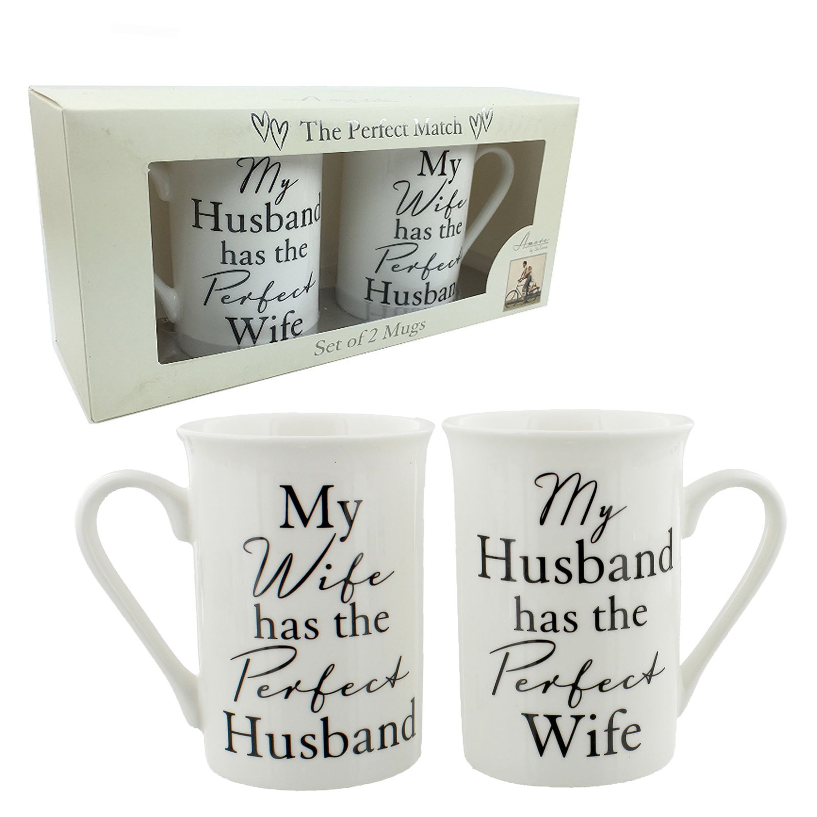 husband and wife mug set