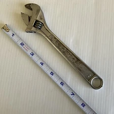 Vintage PENNCRAFT TOOLS 9915 - "8 Adjustable Crescent Wrench Made in USA Tool