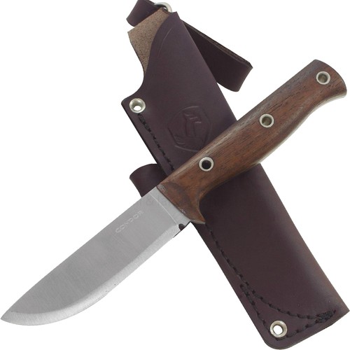 Condor Swamp Romper Knife 4.5" 1075 Carbon Steel Walnut Handle 63800 NEW - Picture 1 of 4