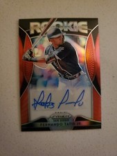 Fernando Tatis Jr 2019 Panini Prizm Rookie Red Prizm #RA-FT Autograph SD Padres