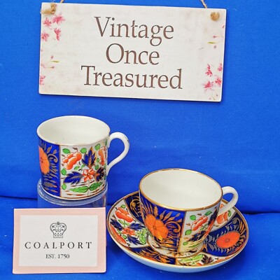 Coalport Imari True Trio Thomas Rose um 1810 Krabbenkralle 561 Bute Tasse Untertasse