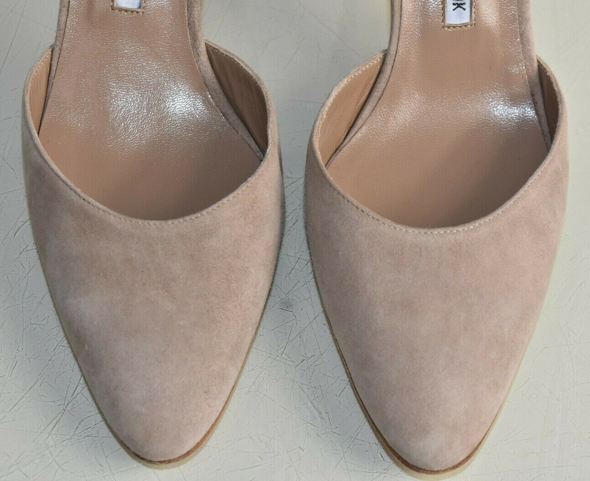 Escarpins Manolo Blahnik LAUSAM En Daim Taupe - Taille 40.5, Neufs Sans Boîte - Talons Compensés