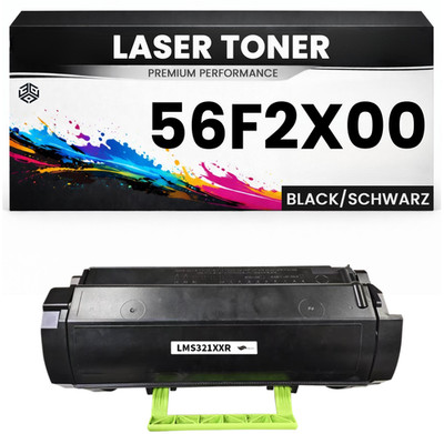 2 x Toner 56F2X00 für Lexmark Tonerkartusche Schwarz hochwertige Premium Alterna
