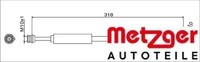 Metzger 4111629 Bremsschlauch Hinterachse Hinten FüR Mazda