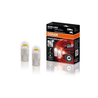 2 Glühlampen Innenraum W5W auf LED 12V 1W W2.1x9.5d OSRAM NIGHT BREAKER für PKW
