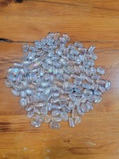 Clear Iridescent Decorative Marble Gems Beads Vase Filler Decor  134 Stones