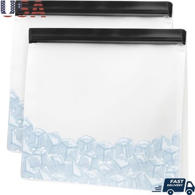 Cocktail Ice Cube Storage Bags Jumbo Round Square Freshness Durable Multi-Use