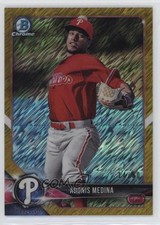 2018 Bowman Chrome Prospects Gold Shimmer Refractor 14/50 Adonis Medina 0q3