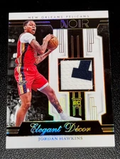 Jordan Hawkins 2013-24 Panini Noir Patch RC /25! #EDR-JHA Elegant Decor Pelicans