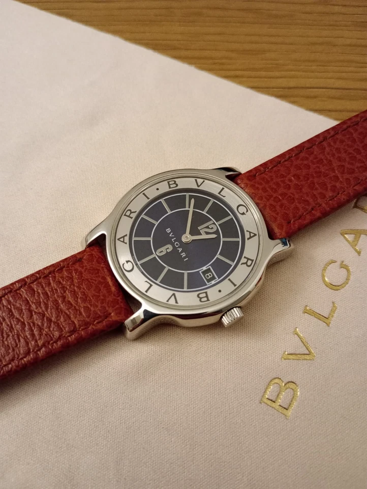 Bulgari Solotempo ST35 Steel Watch Intense Blue Dial Rare Collectors Neo Vintage - Image 3 of 4