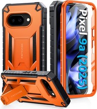 Google Pixel 9A Case: Military Grade Drop Proof Protection Mobile Cover - Orange