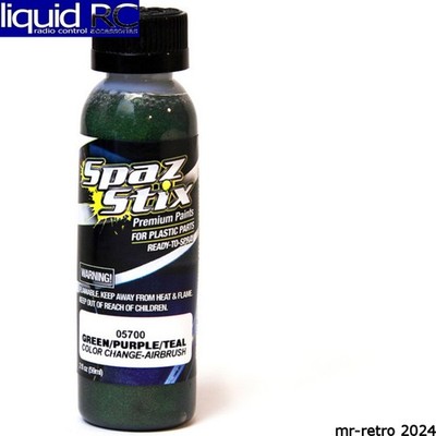 Spaz Stix 05700 Color Change Airbrush Ready Paint Green/Purple/Teal 2oz Bottle