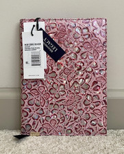 Brahmin Leather JOURNAL Notebook FEARLESS PINK AINSLEY Floral Butterfly BCA NWT