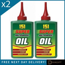 2 x BIKE CYCLE LUBRICANT OIL 100ML LIQUID SUPER MULTI PURPOSE PREVENT RUST CLEAN