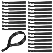 25 Pcs 6.7 Inch Adjustable Event Wristbands, Black