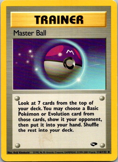 Master Ball Uncommon Gym Challenge 116/132 LP