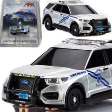 AFX 22105 Police Interceptor State Trooper Flashing Lights HO Slot Car MegaG