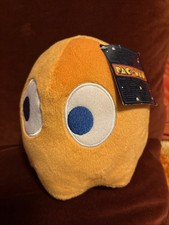 Pac-Man Orange Ghost Clyde Plush Bandai Toy Factory 2015 w/ Tag 7  