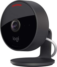 Logitech Circle View Überwachungskamera für zu Hause, 180° Weitwinkel, 1080p HD