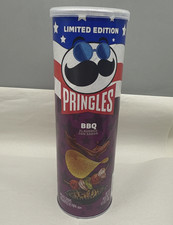 Pringles Limited Edition BBQ 5.5oz EMPTY CAN used READ Description..