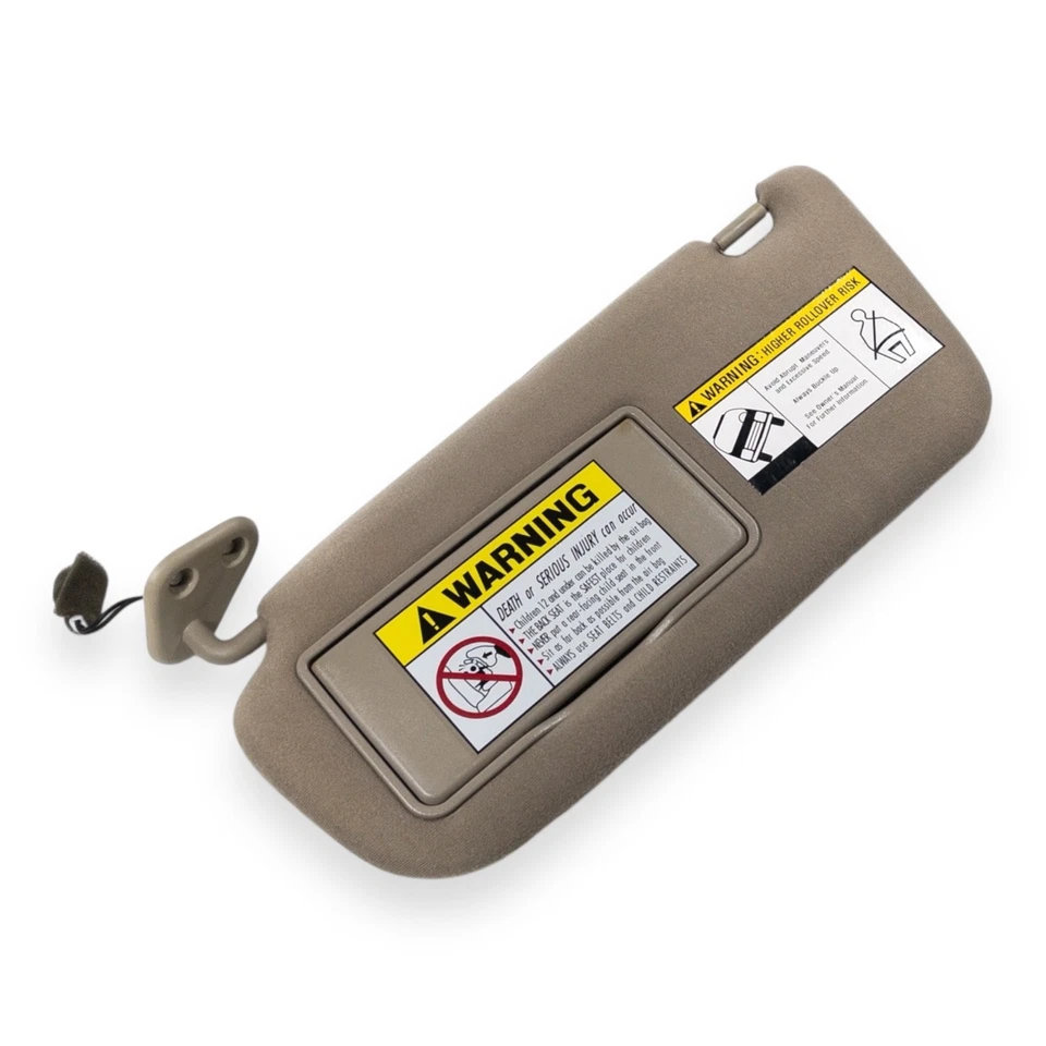 2001-2004 Hyundai Santa Fe водитель левая сторона солнцезащитный козырек с подсветкой желтовато-коричневый коричневая ткань - Изображение 3 из 4