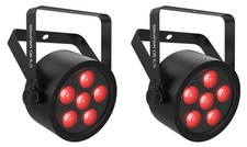 2 Chauvet DJ SlimPAR Q6 ILS RGBA D-Fi USB DMX Par Can Party/Stage Wash Lights
