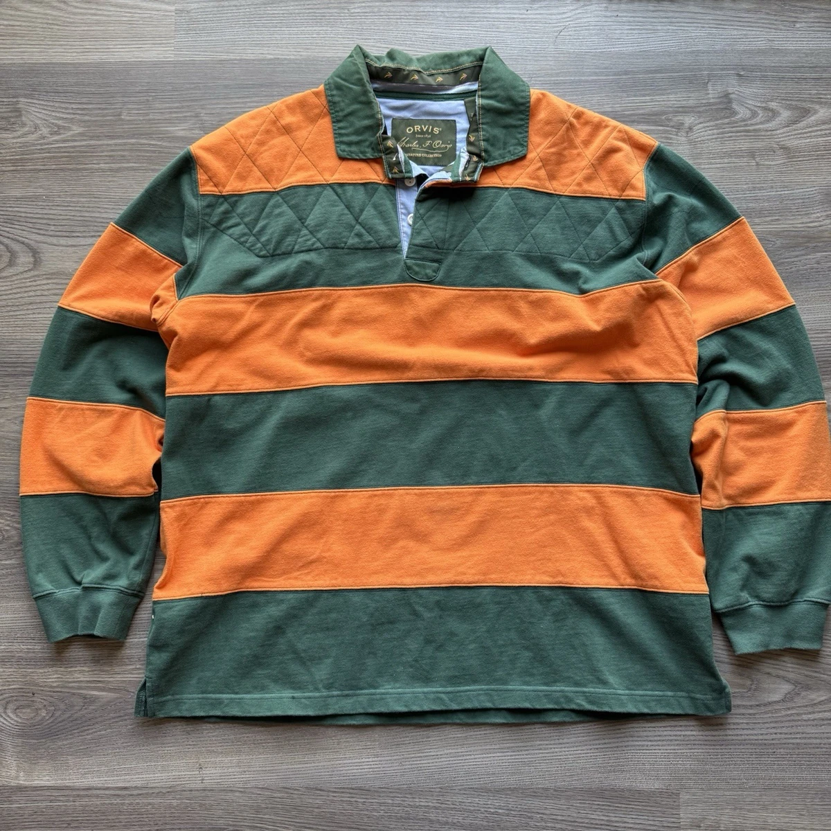Chemise Orvis Homme Manches Longues - Orange, Taille M, Anti-moustiques Buzz Off