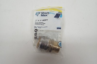 SharkBite Max Male Adapter, 1 in x 1 in MNPT, Brass Plumbing Fitting UR140A