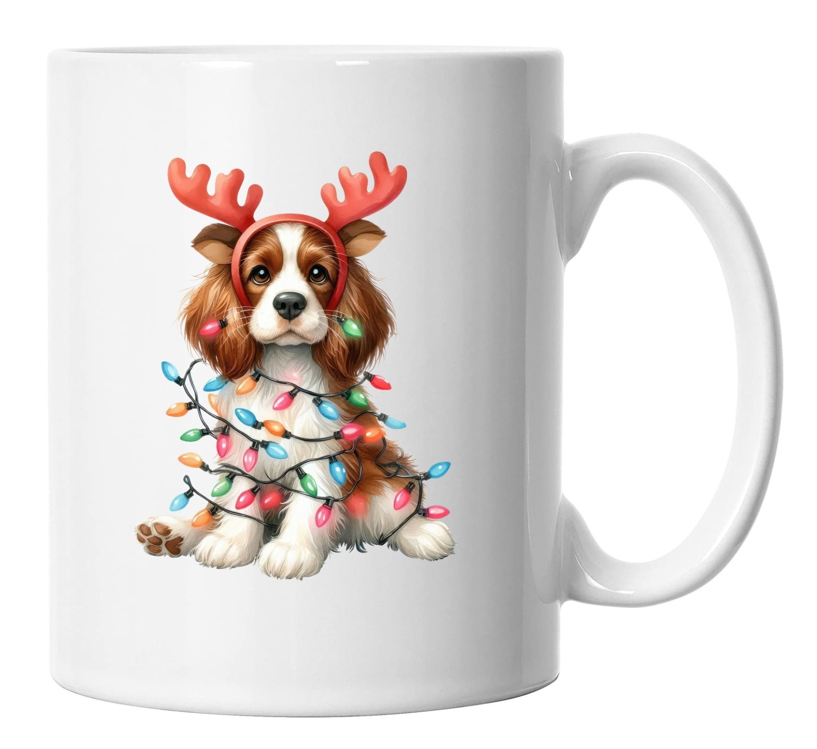 Welsh Springer Spaniel Mug, Springer Spaniel Christmas Themed Dog Lovers Mug