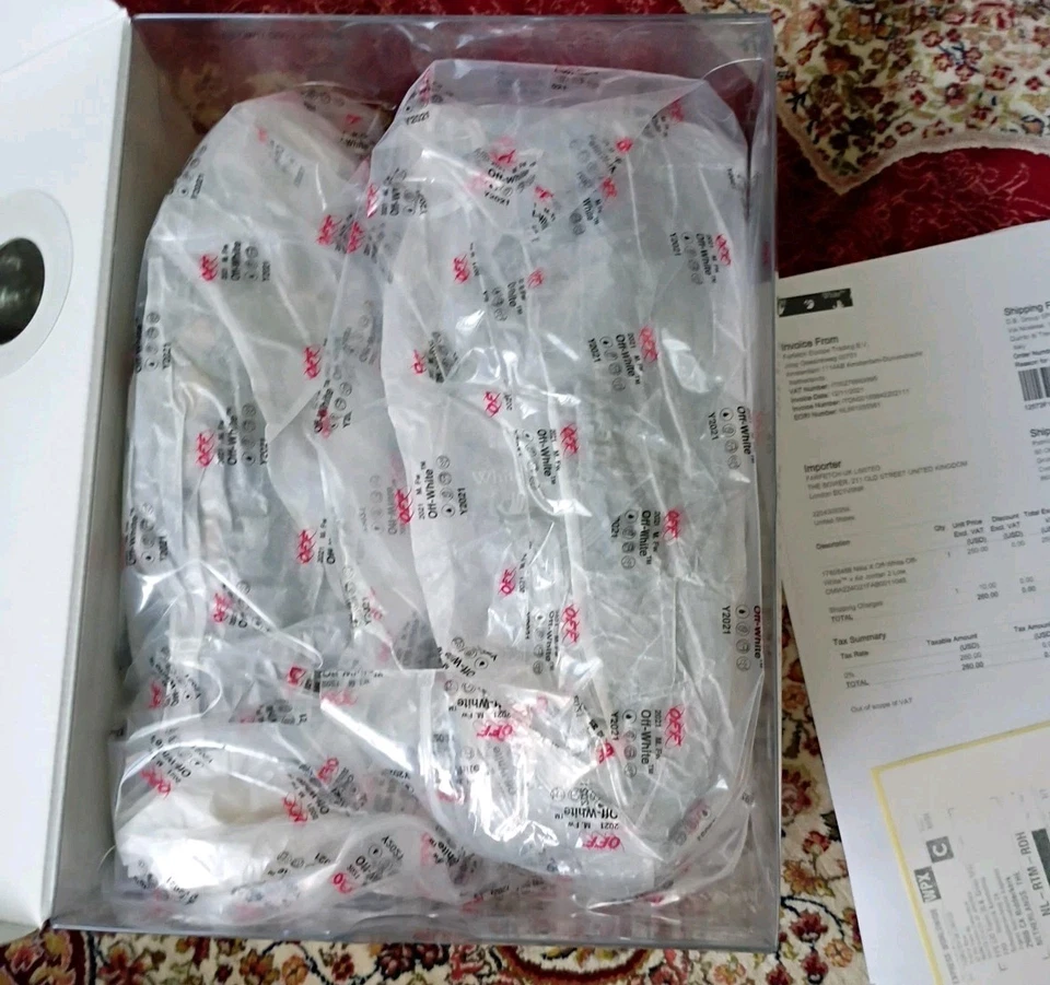 Tamanho 8.5 - Off-White x Air Jordan 2 Retro SP Preto Baixo Varsity Royal - Imagem 3 de 4