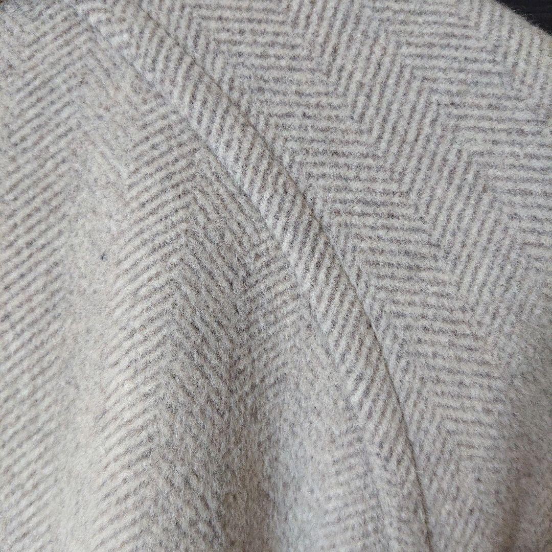 Burberry   Herringbone Long Coat Ivory Size 9 Wool Angora thumbnail 7