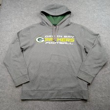 Green Bay Packers Hoodie Boys Gray NFL Football Team Apparel Pullover Sweatshirt